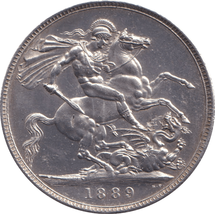 1889 CROWN ( AUNC ) CLEANED - CROWN - Cambridgeshire Coins