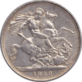 1889 CROWN ( AUNC ) - CROWN - Cambridgeshire Coins