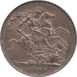 1889 CROWN ( AUNC ) - WORLD COINS - Cambridgeshire Coins