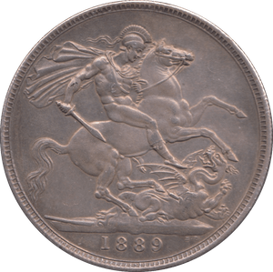 1889 CROWN ( EF ) 9 - CROWN - Cambridgeshire Coins