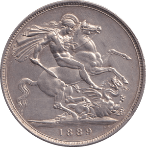 1889 CROWN ( EF ) - CROWN - Cambridgeshire Coins