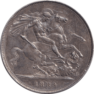 1889 CROWN ( EF ) - CROWN - Cambridgeshire Coins