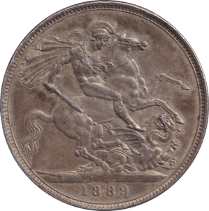 1889 CROWN ( EF ) - CROWN - Cambridgeshire Coins