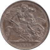 1889 CROWN ( EF ) - CROWN - Cambridgeshire Coins