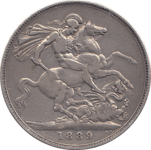 1889 CROWN ( F ) - WORLD COINS - Cambridgeshire Coins