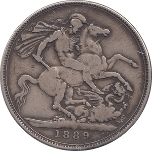 1889 CROWN ( FINE ) 1 - CROWN - Cambridgeshire Coins