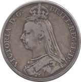 1889 CROWN ( FINE ) 2 - CROWN - Cambridgeshire Coins