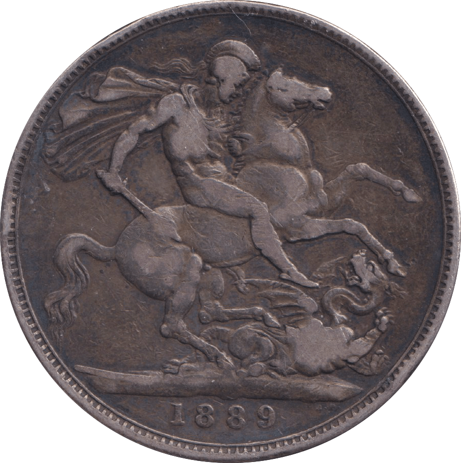 1889 CROWN ( FINE ) 2 - CROWN - Cambridgeshire Coins