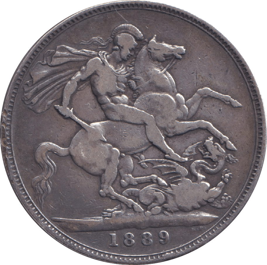 1889 CROWN ( FINE ) 2 - CROWN - Cambridgeshire Coins