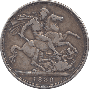 1889 CROWN ( FINE ) 2 - CROWN - Cambridgeshire Coins