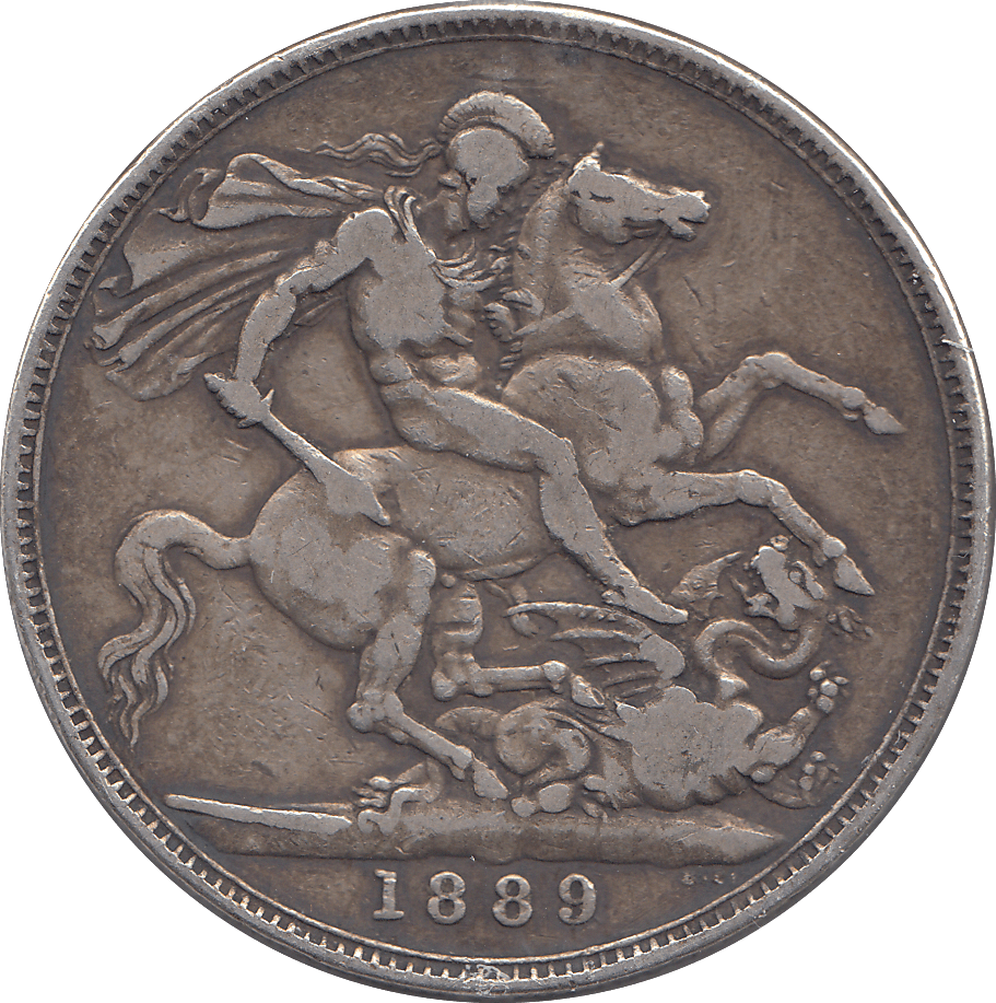 1889 CROWN ( FINE ) 2 - CROWN - Cambridgeshire Coins