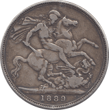 1889 CROWN ( FINE ) 2 - CROWN - Cambridgeshire Coins