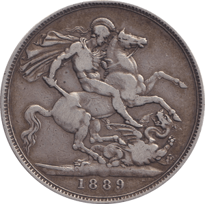 1889 CROWN ( FINE ) 3 - CROWN - Cambridgeshire Coins