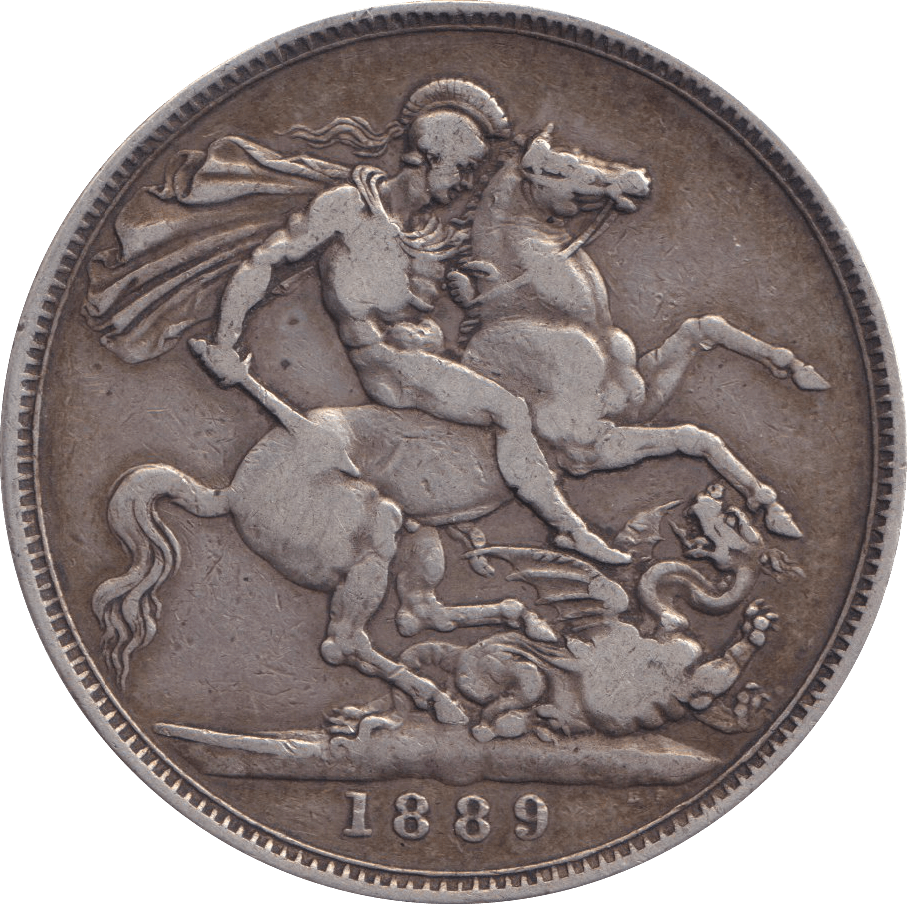 1889 CROWN ( FINE ) 3 - CROWN - Cambridgeshire Coins