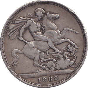 1889 CROWN ( FINE ) 3 - CROWN - Cambridgeshire Coins