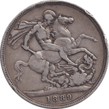 1889 CROWN ( FINE ) 3 - CROWN - Cambridgeshire Coins