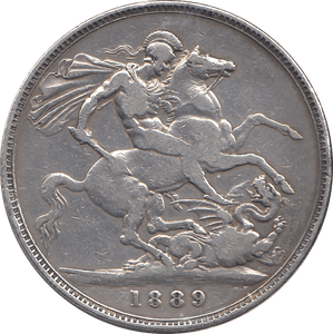 1889 CROWN ( FINE ) 3 - CROWN - Cambridgeshire Coins