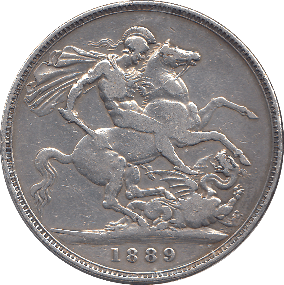 1889 CROWN ( FINE ) 3 - CROWN - Cambridgeshire Coins