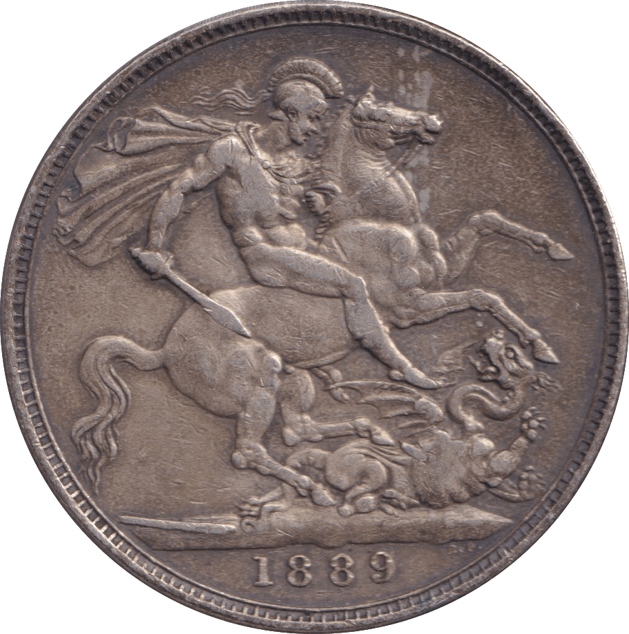1889 CROWN ( FINE ) 4 - CROWN - Cambridgeshire Coins