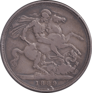 1889 CROWN ( FINE ) 5 - CROWN - Cambridgeshire Coins