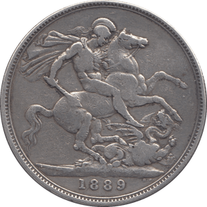 1889 CROWN ( FINE ) 6 - CROWN - Cambridgeshire Coins