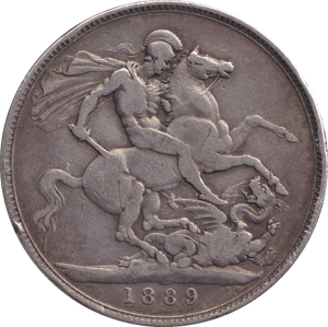 1889 CROWN ( FINE ) - CROWN - Cambridgeshire Coins