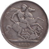 1889 CROWN ( FINE ) - CROWN - Cambridgeshire Coins