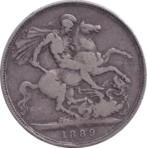 1889 CROWN ( FINE ) - CROWN - Cambridgeshire Coins