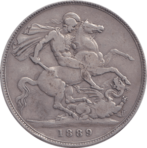 1889 CROWN ( FINE ) - CROWN - Cambridgeshire Coins