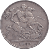 1889 CROWN ( FINE ) - CROWN - Cambridgeshire Coins