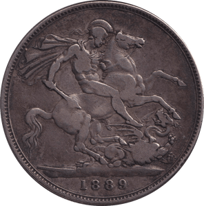 1889 CROWN ( FINE ) - CROWN - Cambridgeshire Coins
