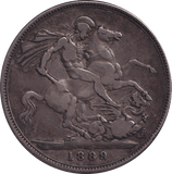1889 CROWN ( FINE ) - CROWN - Cambridgeshire Coins