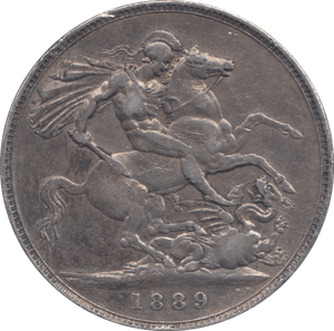 1889 CROWN ( FINE ) - CROWN - Cambridgeshire Coins