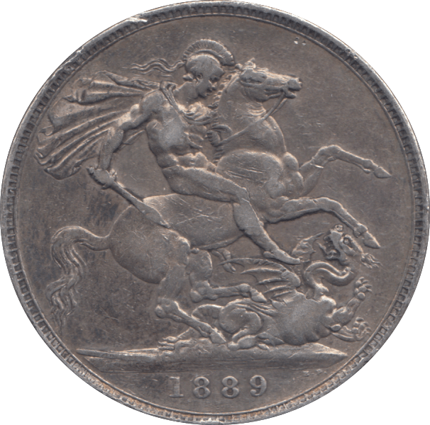 1889 CROWN ( FINE ) - CROWN - Cambridgeshire Coins