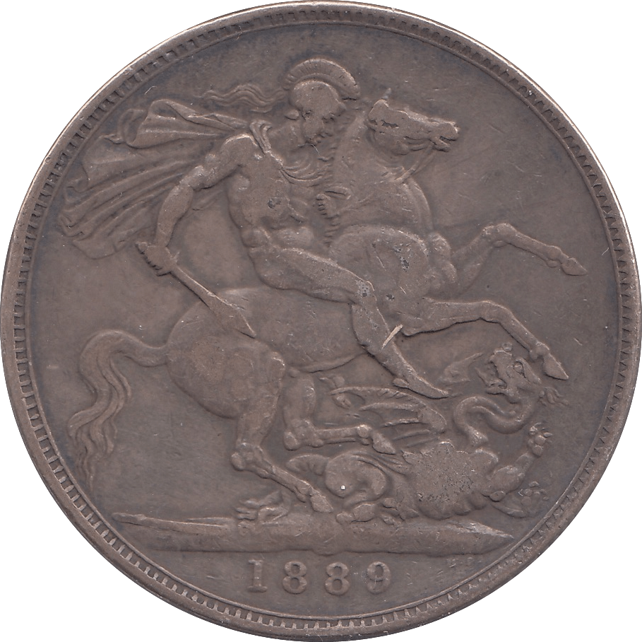 1889 CROWN ( FINE ) - CROWN - Cambridgeshire Coins