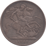 1889 CROWN ( FINE ) - CROWN - Cambridgeshire Coins