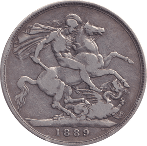 1889 CROWN ( FINE ) - CROWN - Cambridgeshire Coins