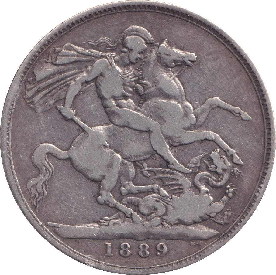 1889 CROWN ( FINE ) - CROWN - Cambridgeshire Coins