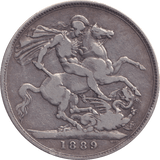 1889 CROWN ( FINE ) - CROWN - Cambridgeshire Coins