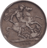 1889 CROWN ( FINE ) - CROWN - Cambridgeshire Coins