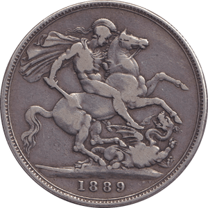 1889 CROWN ( FINE ) - CROWN - Cambridgeshire Coins