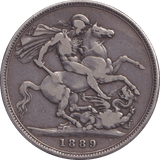 1889 CROWN ( FINE ) - CROWN - Cambridgeshire Coins