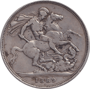 1889 CROWN ( FINE ) - CROWN - Cambridgeshire Coins