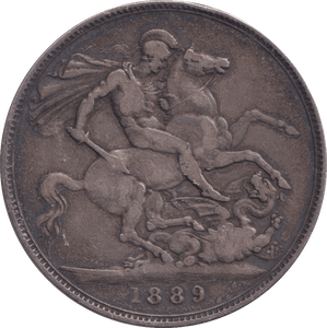 1889 CROWN ( FINE ) - CROWN - Cambridgeshire Coins