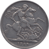 1889 CROWN ( FINE ) - CROWN - Cambridgeshire Coins