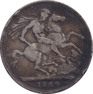 1889 CROWN ( FINE ) - CROWN - Cambridgeshire Coins