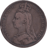 1889 CROWN ( FINE ) - CROWN - Cambridgeshire Coins