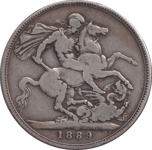 1889 CROWN ( FINE ) - CROWN - Cambridgeshire Coins