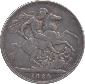 1889 CROWN ( FINE ) - CROWN - Cambridgeshire Coins