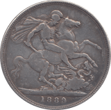 1889 CROWN ( FINE ) - CROWN - Cambridgeshire Coins